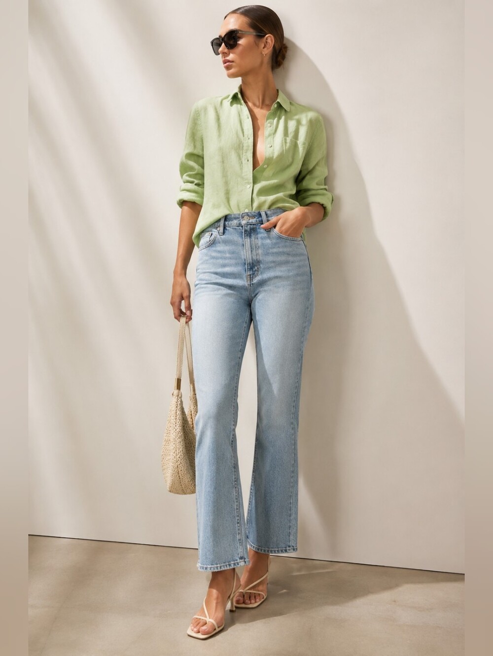 FRAME Le Super High Mini Boot Jeans Demarco Wash High Rise 30 - Picture 16 of 16